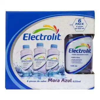 Suegro rehidratante electrolit mora 6 piezas de 625 ml c/u
