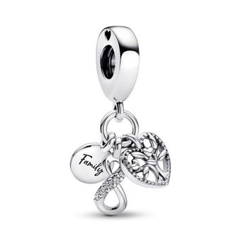 Pandora Charm colgante de familia triple infinito pandora plata esterlina oferta