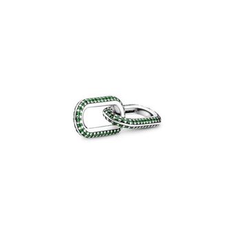 Pandora Eslabón de estilo doble en pavé verde pandora me oferta