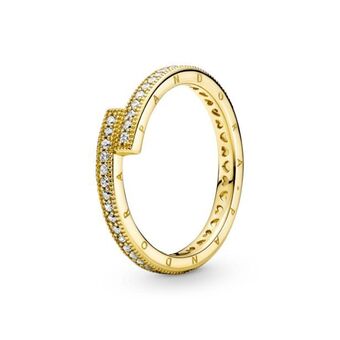 Pandora Anillo sobrepuesto reluciente recubrimiento en oro de 14k oferta