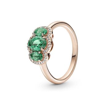 Pandora Anillo vintage en plata de ley tres piedras recubrimiento en oro rosa 14k oferta