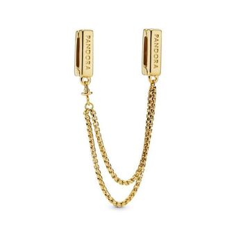 Cadena de seguridad recubrimiento en oro de 14k