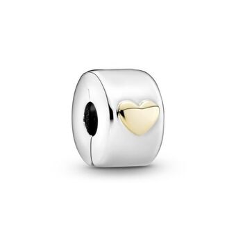 Pandora Clip corazón clásico dos tonos oferta