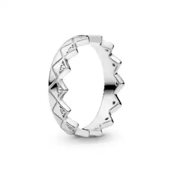 Pandora Anillo corona geométrica en plata oferta