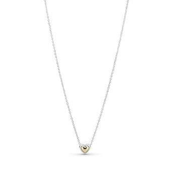 Pandora Collar corazón dorado cóncavo dos tonos oferta