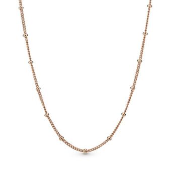 Pandora Collar cadena de cuentas recubrimiento en oro rosa de 14k oferta