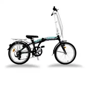 Bicicleta flink plegable/alum rodada-20 7 velocidades negro aqua