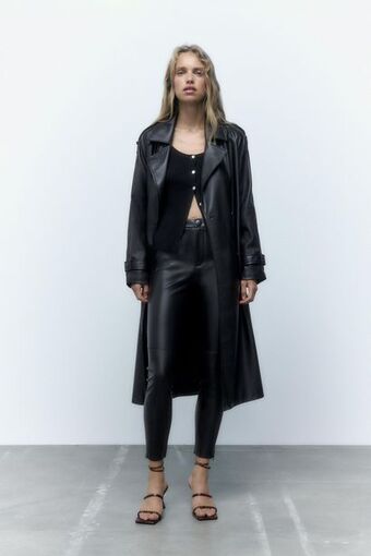 ZARA Leggings efecto piel oferta