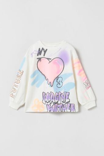 ZARA Camiseta graffiti oferta
