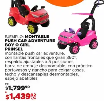 DelSol Montable push car adventure boy o girl princel oferta