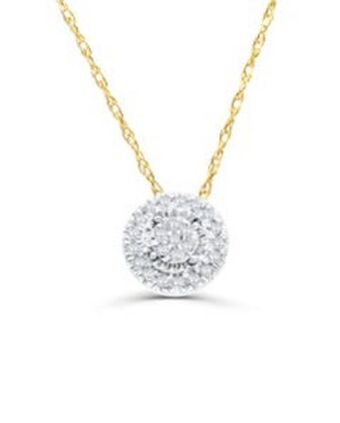 Joyerías Bizzarro Dije de oro amarillo con cadena 45 cm 14k con 7 pts de diamante oferta