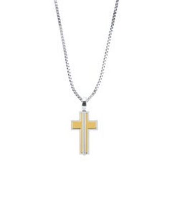 Joyerías Bizzarro Crucifijo sin cadena oro bicolor oferta