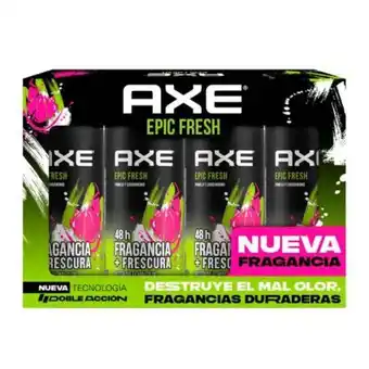 Desodorante axe epic fresh 4 pzas de 97 gr