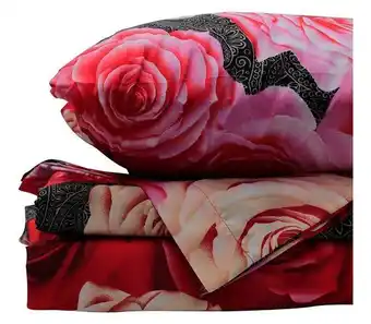 Juego de sábanas individual 00648 tacto rosa