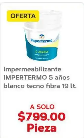 Impermeabilizante Impertermo 5 años blanco tecno fibra 19 lt
