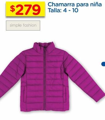 Chedraui Chamarra para niña talla: 4 - 10 oferta