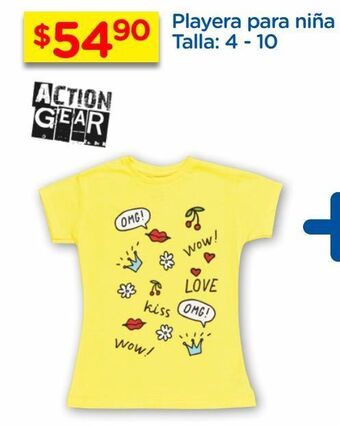 Chedraui Playera para niña talla: 4 - 10 oferta
