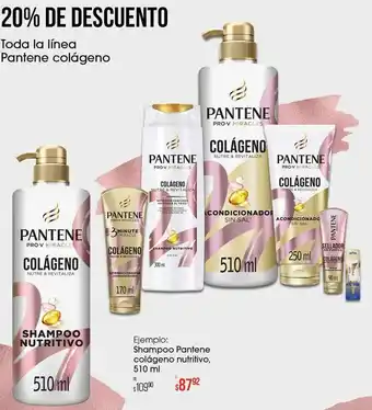 Shampoo pantene colágeno nutritivo 510ml