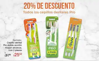 DelSol Cepillo dental pro doble acción mayor alcance con 2 piezas oferta