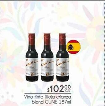 Vino tinto rioja crianza blend cune 187ml