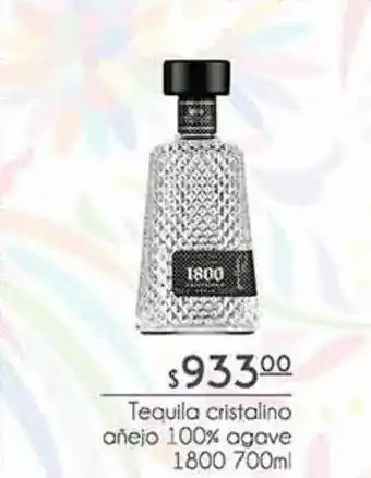 Fresko Tequila cristalino añejo 100% agave 1800 700ml oferta