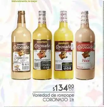 Variedad de rompope coronado 1l
