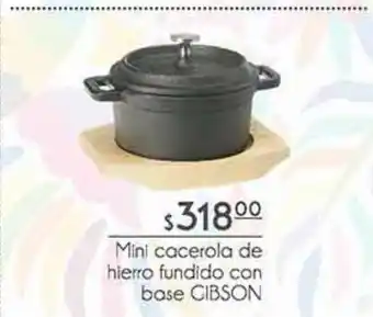 Fresko Mini cacerola de hierro fundido con base gibson oferta