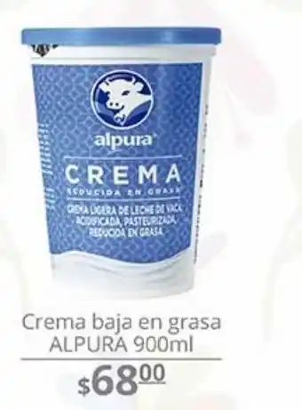 Crema baja en grasa alpura 900ml