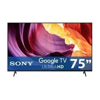 Sam's Club Pantalla sony 75 pulgadas uhd 4k smart google tv kd-75x80ck oferta