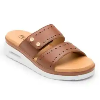 Sandalia urbana para dama flexi air shock tan 106514