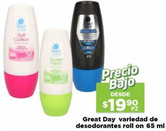 Great Day Variedad de Desodorantes Roll On 65ml