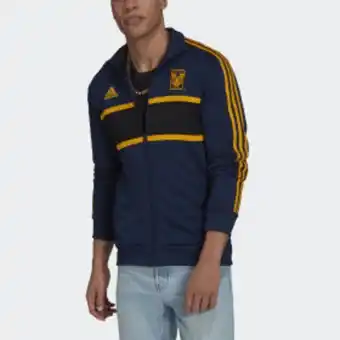 Adidas Chamarra deportiva tigres uanl 3 franjas oferta