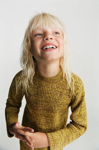 ZARA Jersey punto canalé oferta
