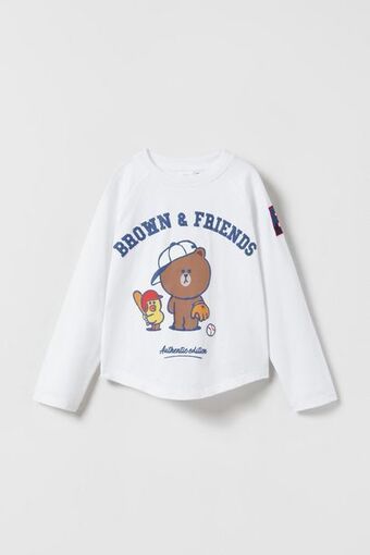 Camiseta brown & friends © line friends embossed