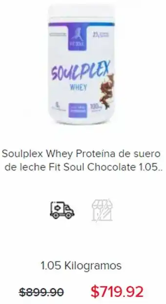 Soulplex Whey Proteína de Suero de Leche Fit Soul Chocolate 1,05kg