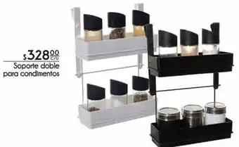 Soporte doble para condimentos