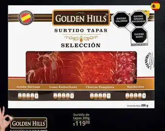 La Comer Surtido de tapas golden hills 200g oferta