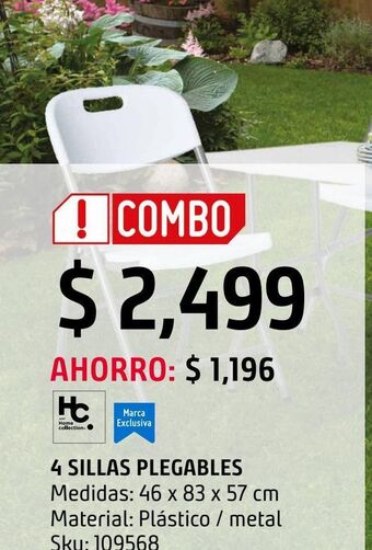 Silla plegable blanca
