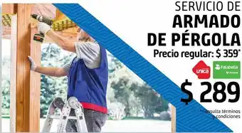 Sodimac Homecenter Servicio de armado de pérgola oferta