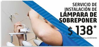 Sodimac Homecenter Servicio de instalación de lámpara de sobreponer oferta