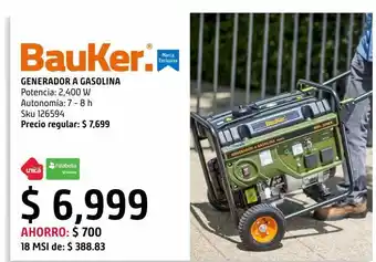 Sodimac Homecenter Generador a gasolina 2400 w oferta