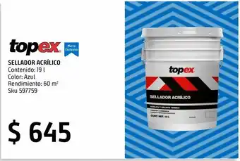 Sodimac Homecenter Topex sellador acrilico19l oferta