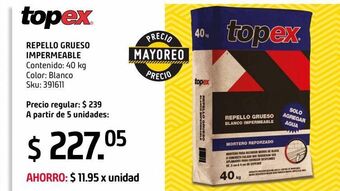Repello grueso impermeable 40 kg blanco
