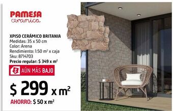 Fachaleta britania arena 34x50 1,50