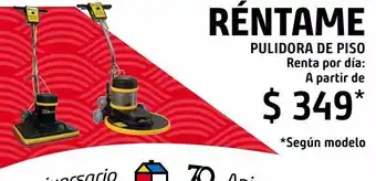 Sodimac Homecenter Pulidora de pisos renta 1 día oferta