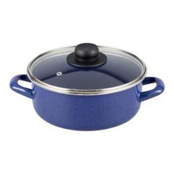 El Bodegón Cacerola baja de 24 cm ekco color azul hecha de acero esmaltado oferta