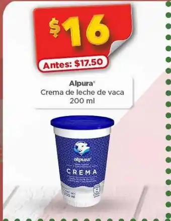 Bodega Aurrerá Crema de leche alpura 200ml oferta