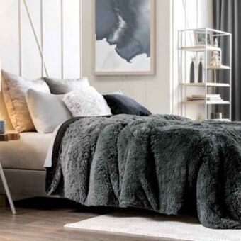 Cobertor king size belgica tejido negro