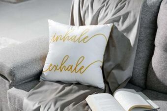 Muebles Dico Cojín decorativo inahala tela amarillo oferta