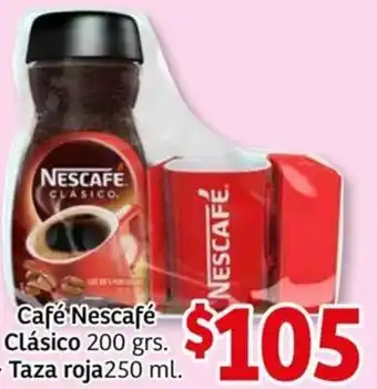 Soriana Mercado Café Nescafé Clásico 200g Taza Roja 250ml oferta